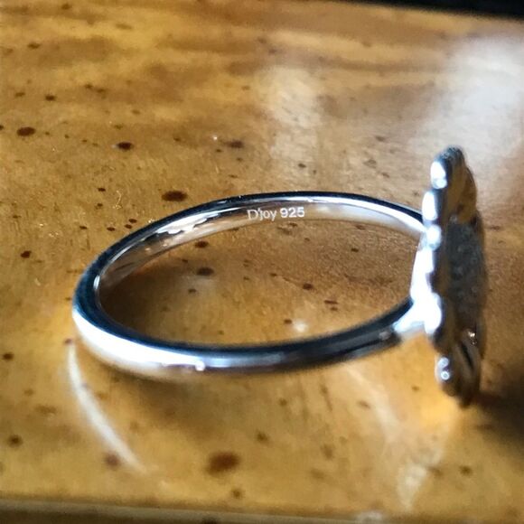 Natural Diamond Accent Sterling Silver Ring Size 7 - Picture 6 of 9